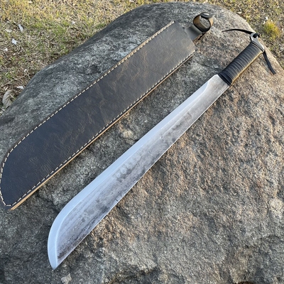 唐横刀高锰钢手工野外战术刀唐刀镇宅砍柴刀开路山刀牛尾刀未开刃