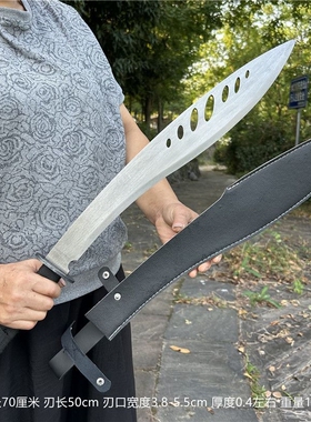 手工练习唐横刀摆件防身高锰钢军刀收藏开山刃砍刃生存大刀未开刃