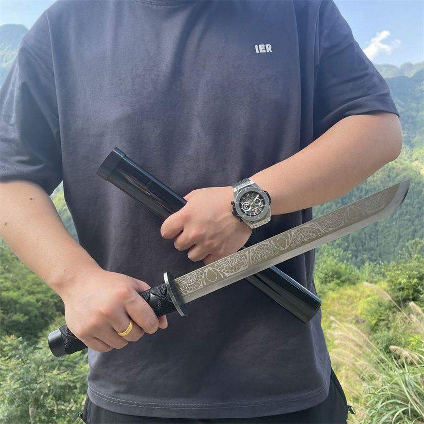 开荒生存刀龙泉工艺品大刀开路山刀中国唐横刀刀具户外镇宅未开刃