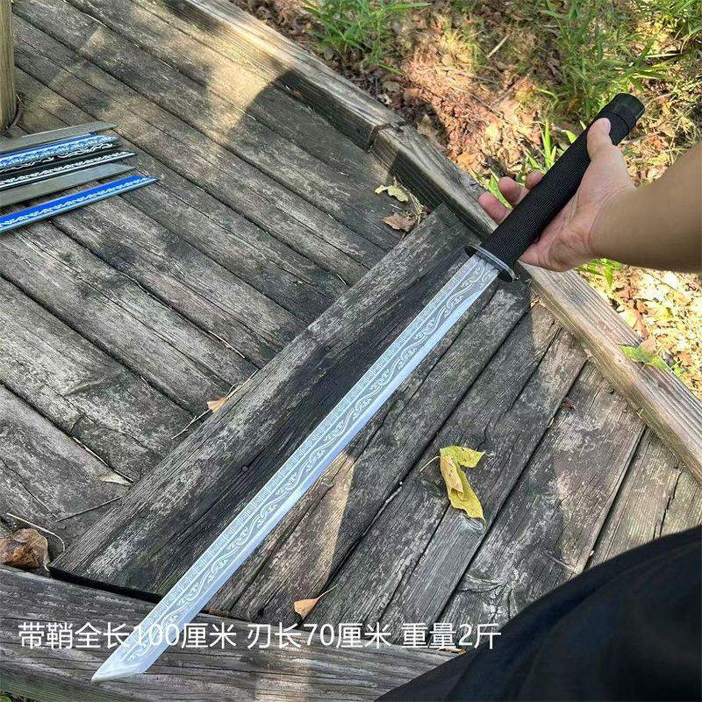 户外刀具工艺品正品自驾开路山刀唐横刀龙泉斩马刃开荒求生未开刃