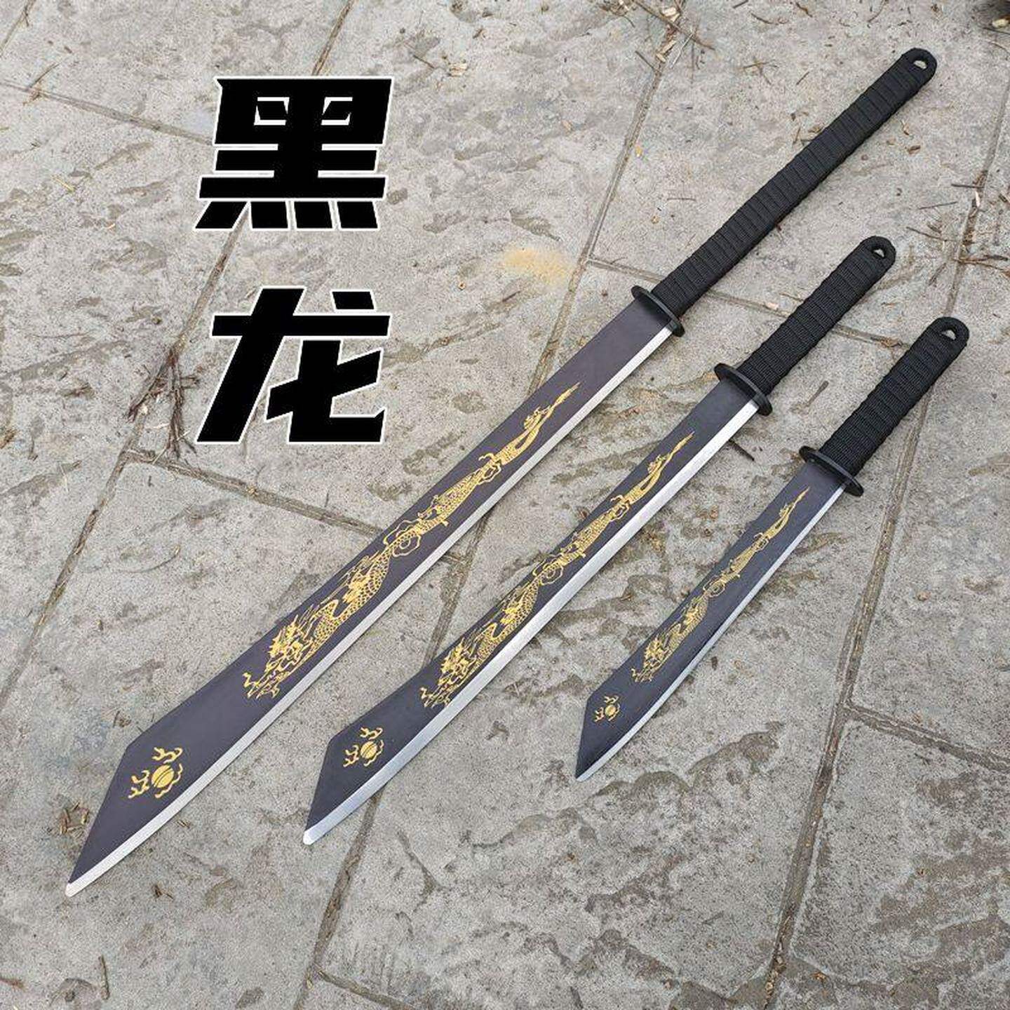 长款生存刀短刀军刀唐横刀刀剑镇宅高锰钢战术刀合法开山刃未开刃