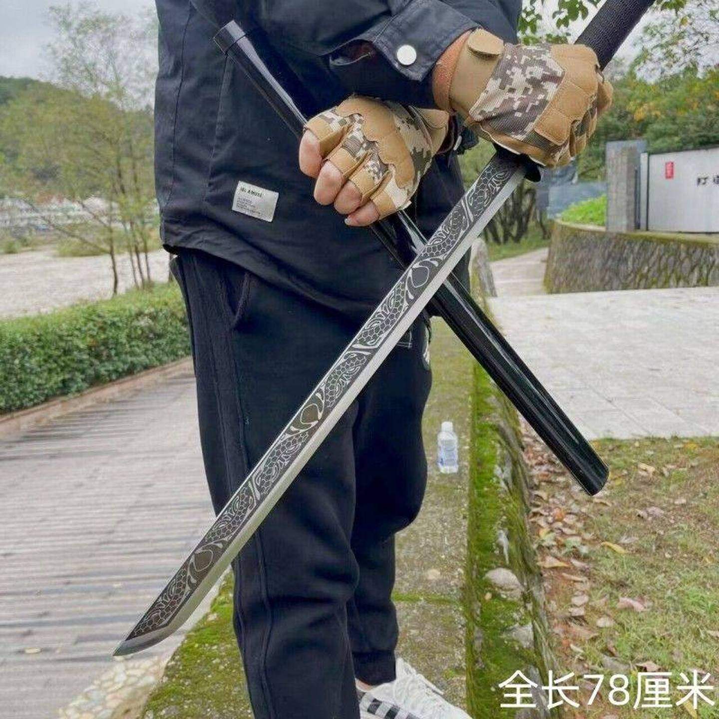 砍大刀战术刀中国唐横刀刀剑剑开荒直刀收藏龙泉剑唐刀荒野未开刃,运动/瑜伽/健身/球迷用品,剑,淘宝优惠券,粉丝福利购,淘宝优惠卷