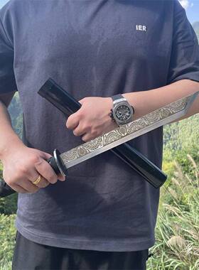 战术长刃刀斩马刃户外唐剑求生健身唐横刀剑唐刀砍大刀钢刀未开刃