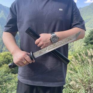 战术长刃刀斩马刃户外唐剑求生健身唐横刀剑唐刀砍大刀钢刀未开刃
