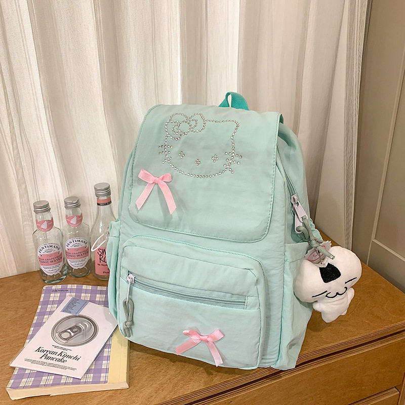 卡通可爱小清新Kitty猫学生书包个性创意高颜值凯蒂猫尼龙双肩包,文具电教/文化用品/商务用品,学生书包,淘宝优惠券,粉丝福利购,淘宝优惠卷