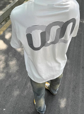 纯棉春夏装痞帅情侣装男复古港味ins字母短袖T恤新款宽松半袖