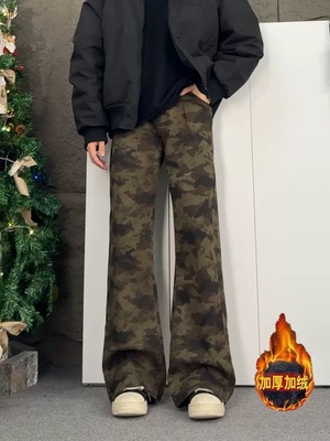 美式复古水洗做旧牛仔裤