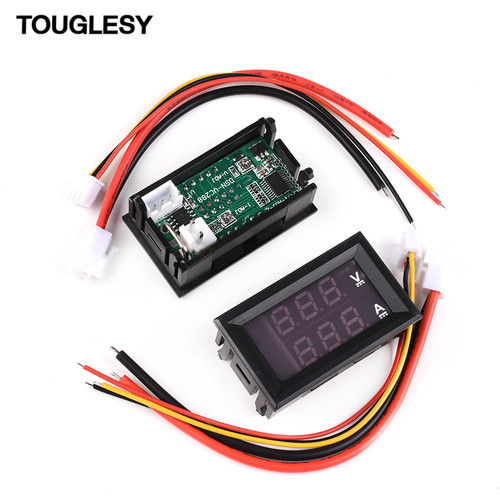DC0-100V直流电压电流表头 1A 10A 50A 100A 双显示双色数字数显