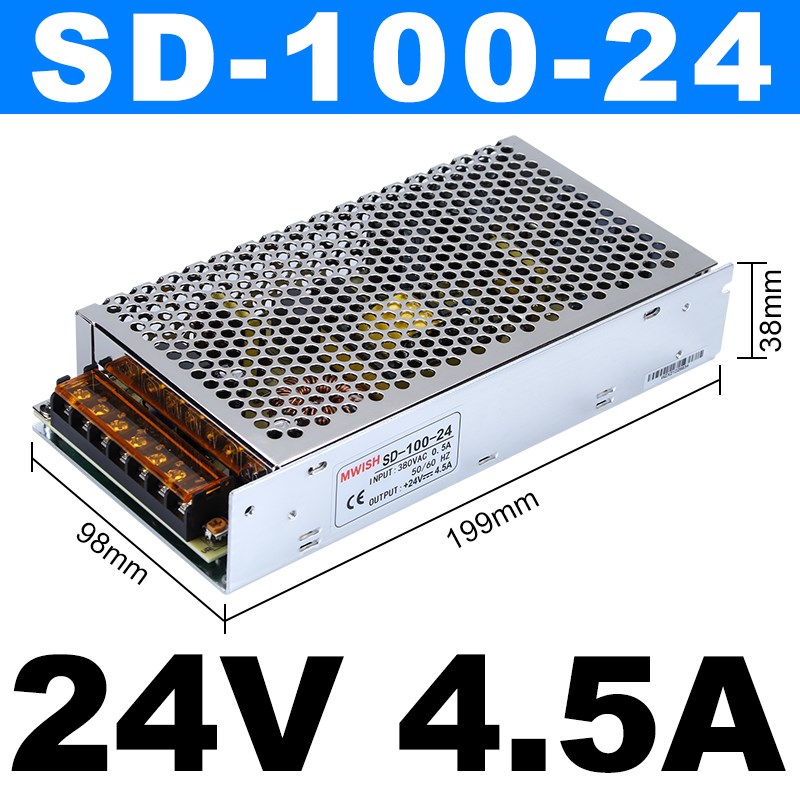 明伟AC380V转DC直流12V24V开关电源SD-60W120W350W变压器5A10A15A