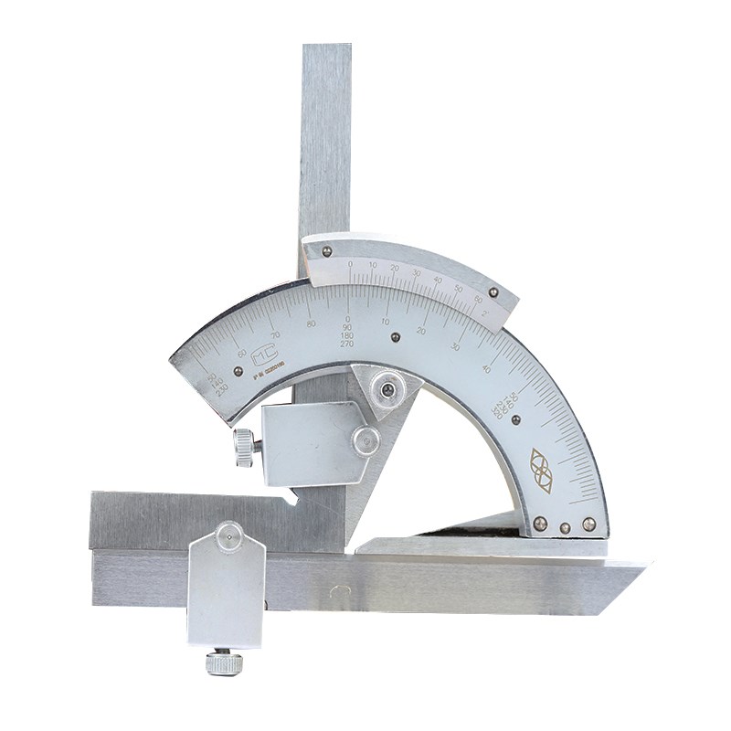 申菱万向角度尺0-320度量角z器半圆高精度不锈钢多功能角度测量仪