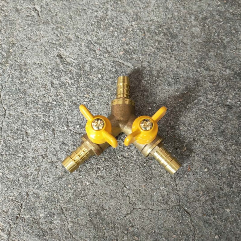 拖拉机改装副油箱纯铜带开关三通柴油油管三通带阀门