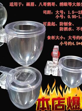 画眉鸟食罐鸟笼鸟食杯透明