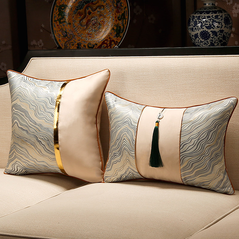 新中式抱枕红木沙发抱枕套客厅古典靠垫床头靠枕护腰枕含芯靠背垫