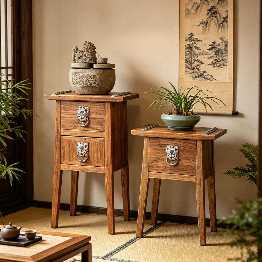 新中式实木装饰仿古茶室艺术图片