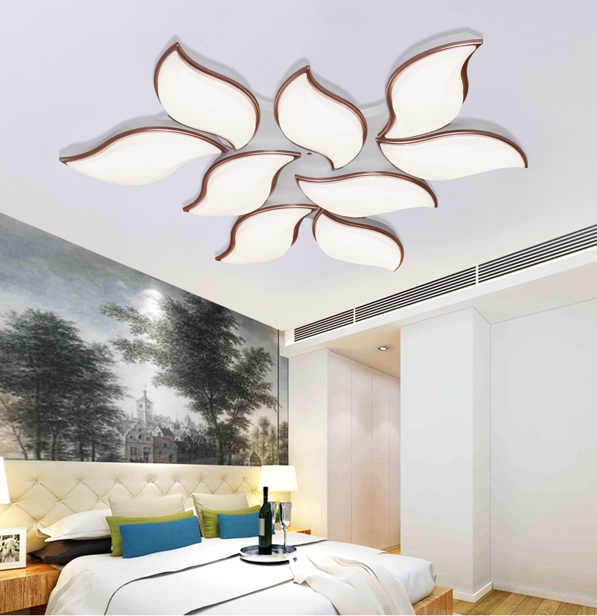 博途照明99320白色铁艺异形吸顶灯现代艺术客厅灯小吊灯正品包邮