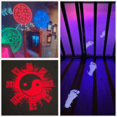 定制密室逃脱12v女鬼文字投影灯太极八卦图广告脚印投射灯聚光灯