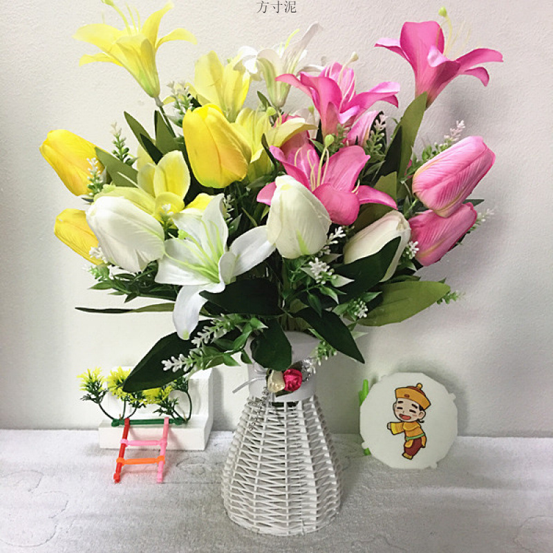 花仿真花假花百合郁金香组合花