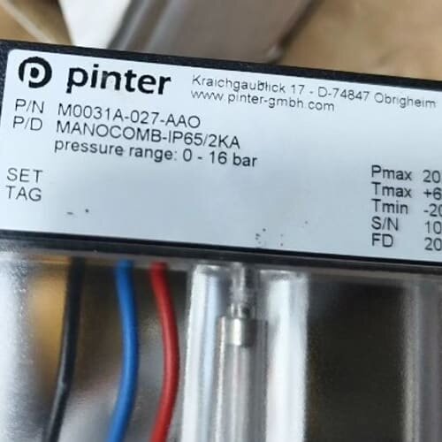 议价M0031A-027-AAO PINTER压力控制器可维修