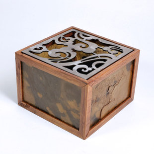 向美大漆岩石温茶器实木摆件室内镂空暖茶炉花茶茶壶底座茶道配件