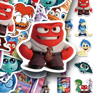 100张头脑特工队2贴纸卡通可爱忧忧厌厌手账手机壳笔记本防水贴画