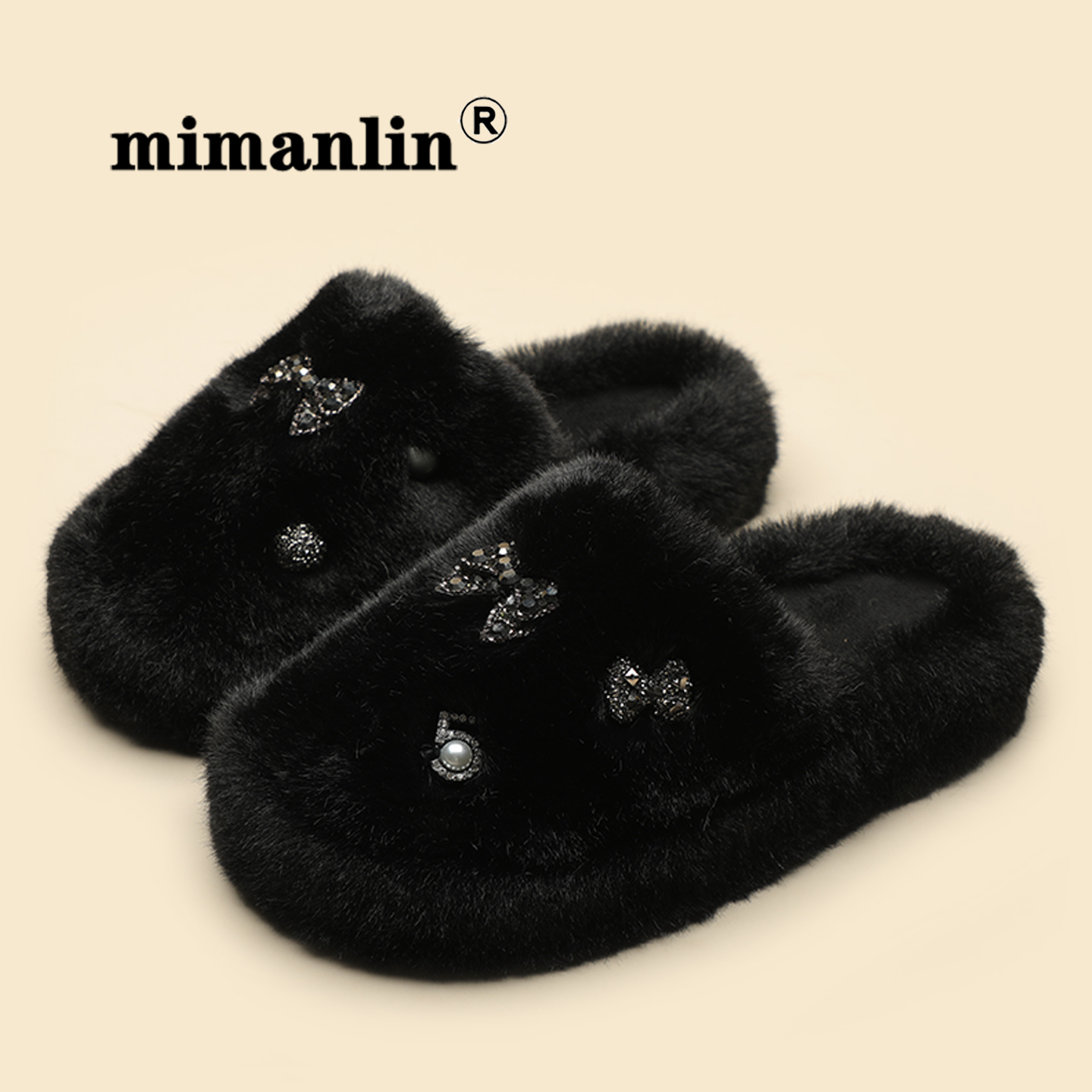 懒人高级感包头毛毛拖鞋女外穿秋冬加绒保暖时尚网红室内居家棉拖