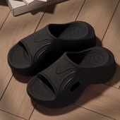 女士夏季 外穿时尚 2024新款 7cm厚底高跟拖鞋 超火一字拖沙滩鞋 防滑