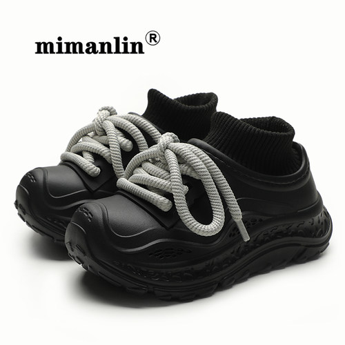 厚底老爹鞋女秋冬外穿针织袜套潮酷街头休闲鞋防滑防水雪地靴棉鞋