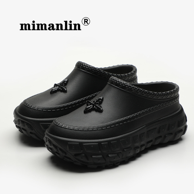 十字架厚底单鞋女鞋新款春秋外穿防滑防水时尚百搭雨鞋工作厨师鞋