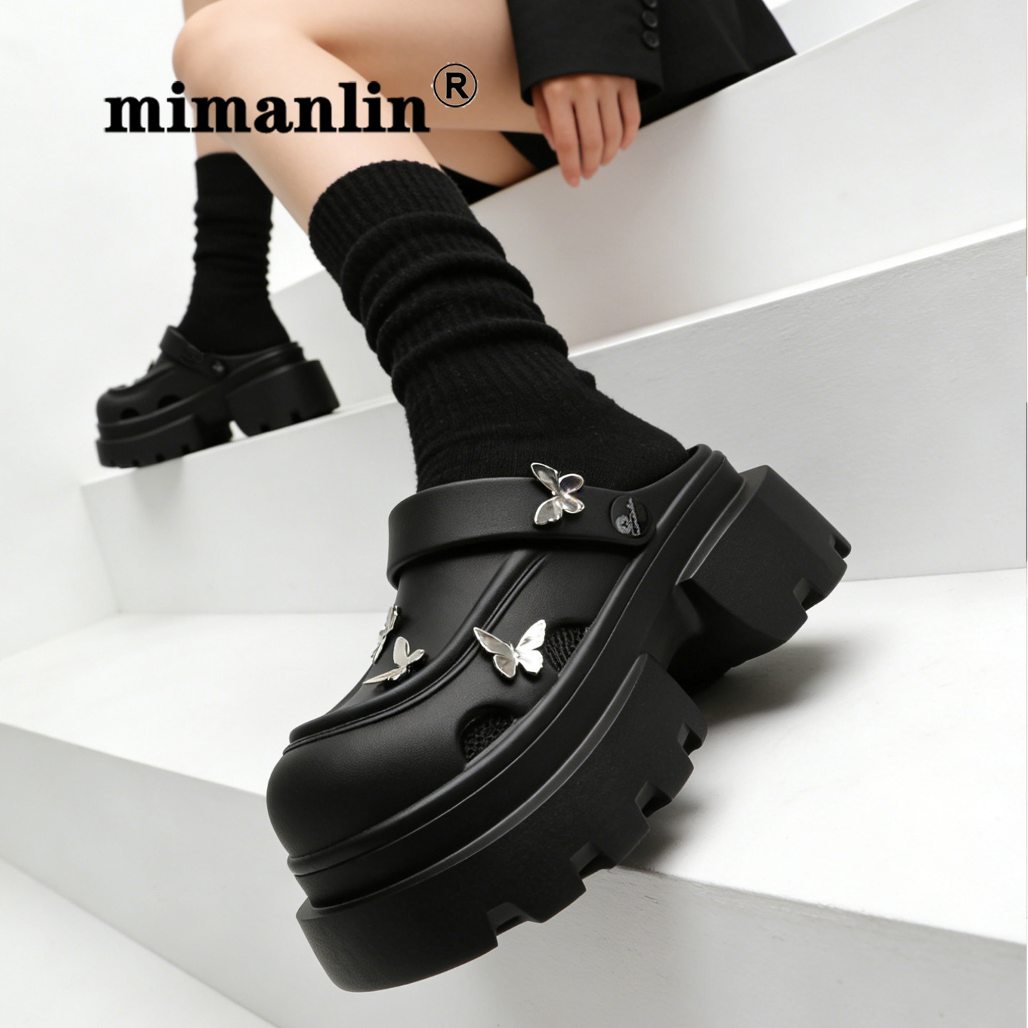 MIMANLIN原创厚底小凉鞋女士夏季外穿时尚网红松糕洞洞鞋懒人凉拖,女鞋,休闲凉鞋,淘宝优惠券,粉丝福利购,淘宝优惠卷