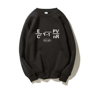 MIT麻省理工学院数学物理公式geek nerd套头圆领加绒宽松卫衣