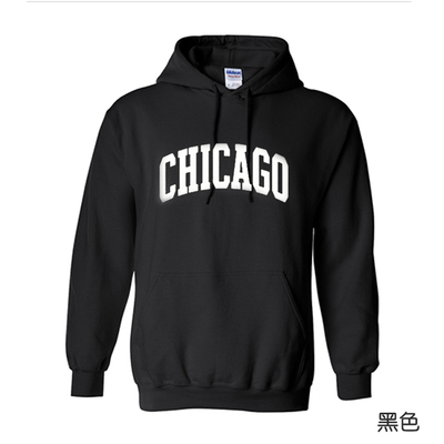 留学生校园套头连帽口袋宽松卫衣