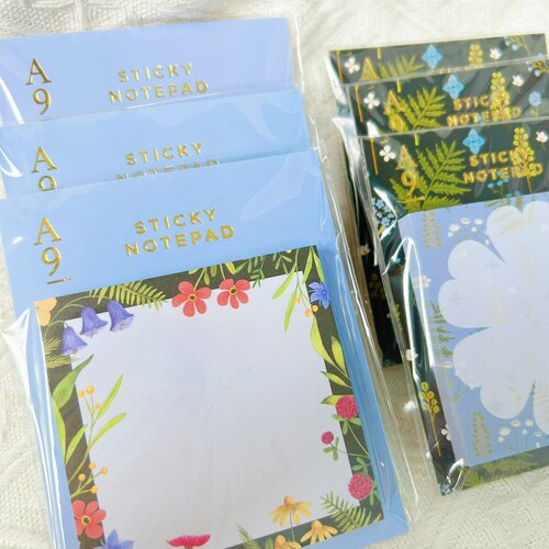 美国时尚品牌Avenue便利贴碎花便签本n次贴手帐素材粘性小本子