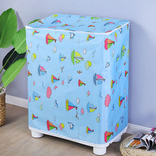 防水防晒双缸半自动洗衣机罩 老式双桶涂银拉链双杠加厚洗衣机套