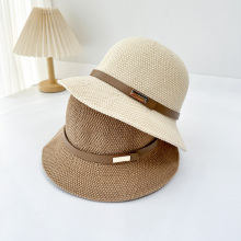 夏季渔夫帽女防晒遮阳2023新款帽子棉麻透气可折叠沙滩薄款太阳帽