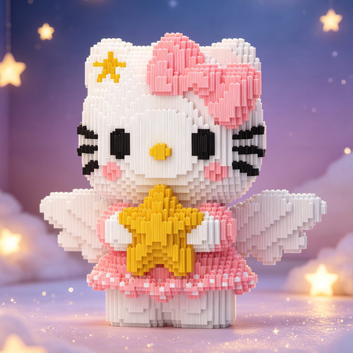 KK猫正品授权拼装积木玩具男女孩