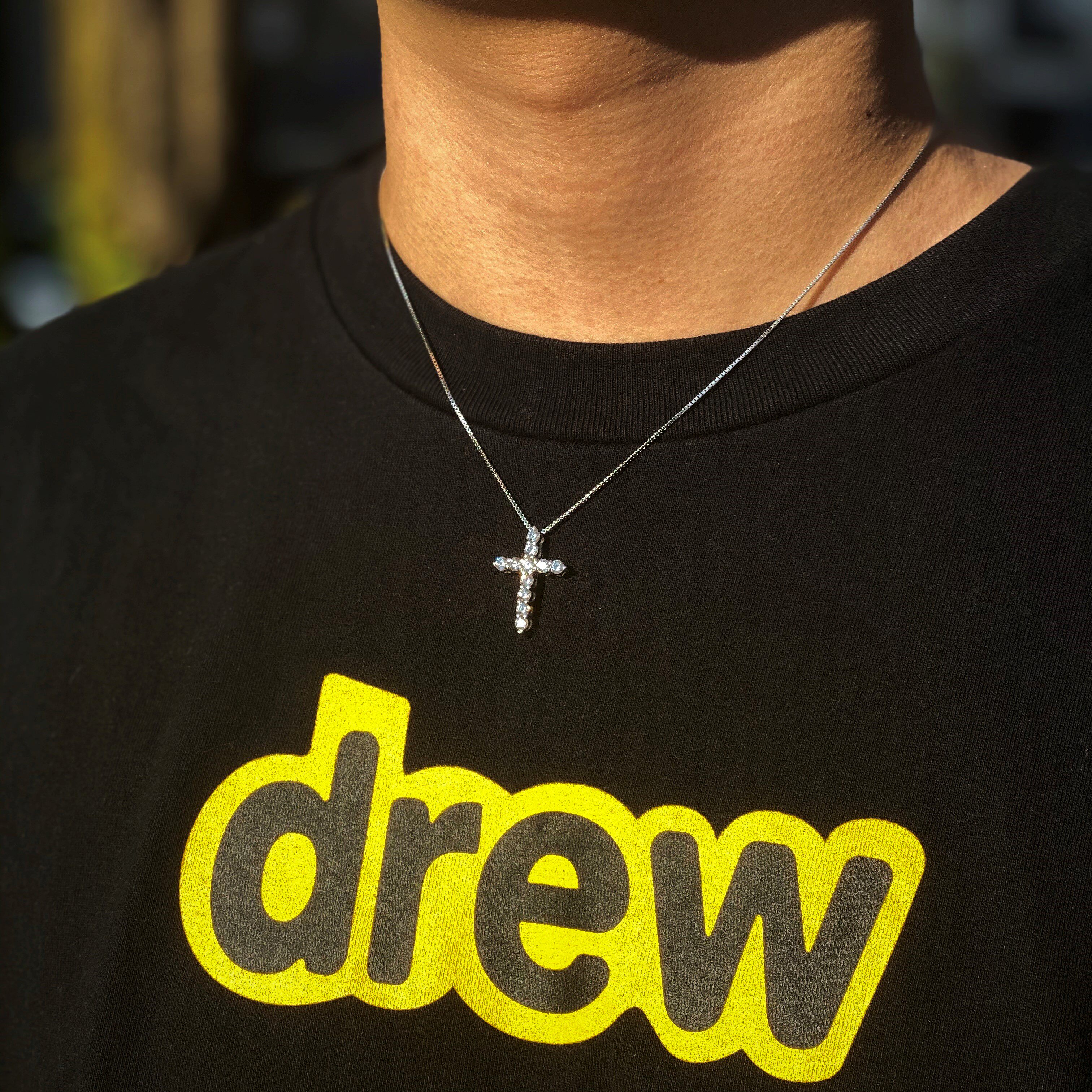 kingofbling马思唯同款925银十字架吊坠嘻哈潮流说唱个性街头饰品