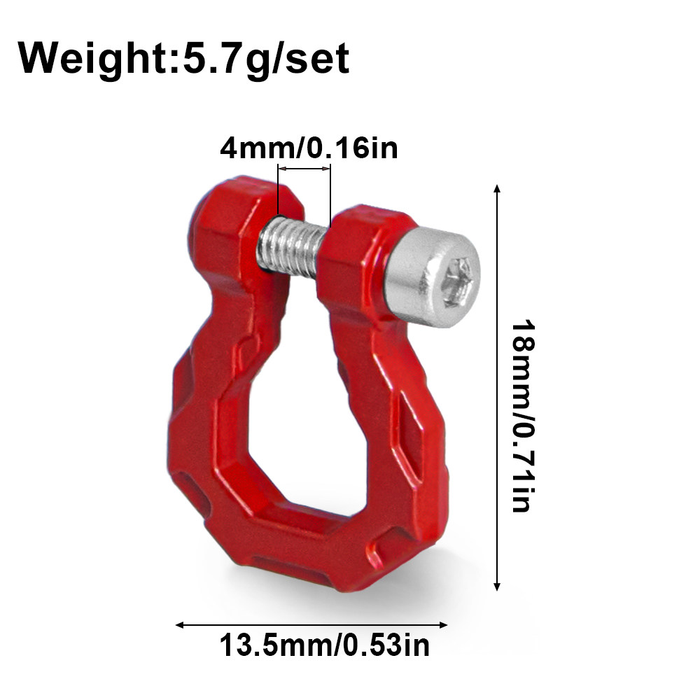 RC仿真模型攀爬车 拖车钩 卸扣牵引钩 U型扣 金属环扣 1/10通用件