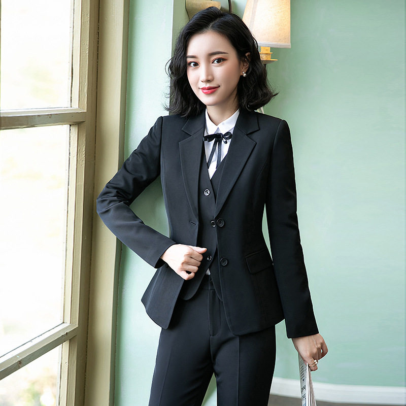 职业套装女酒店前台经理商务正装西服大学生面试西装秋季工作服