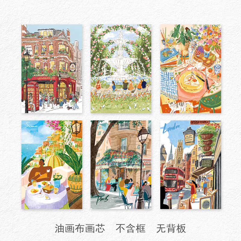 多巴胺治愈系餐厅甜品蛋糕店海报奶油风小清新客厅卧室装饰画芯