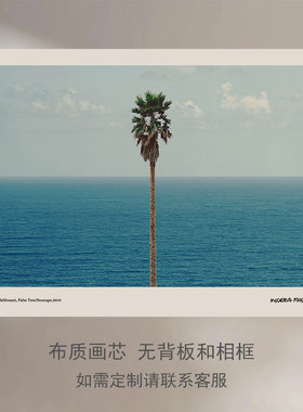 棕榈树 大海摄影艺术简约装饰画芯北欧小众挂画小清新客厅卧室