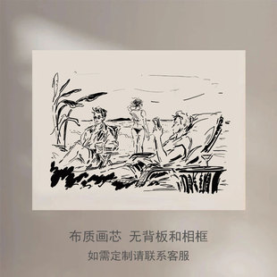 日本制约翰.列侬John Lennon复刻手绘稿甲壳虫古董海报无框画喷绘