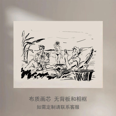 日本制约翰.列侬John Lennon复刻手绘稿甲壳虫古董海报无框画喷绘