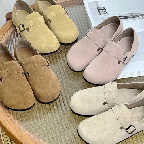 慢先森真皮勃肯全包单鞋