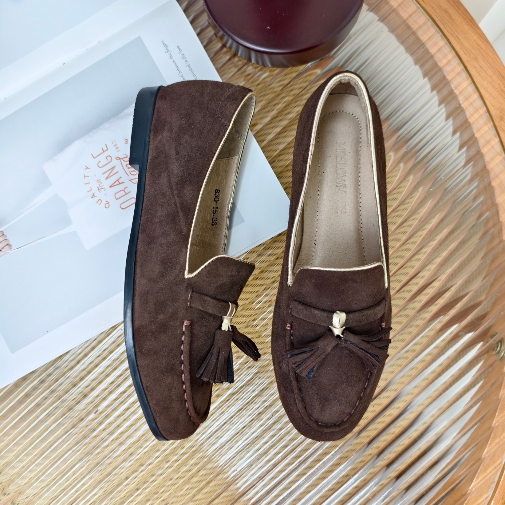 慢先森2025新款真皮软底乐福鞋