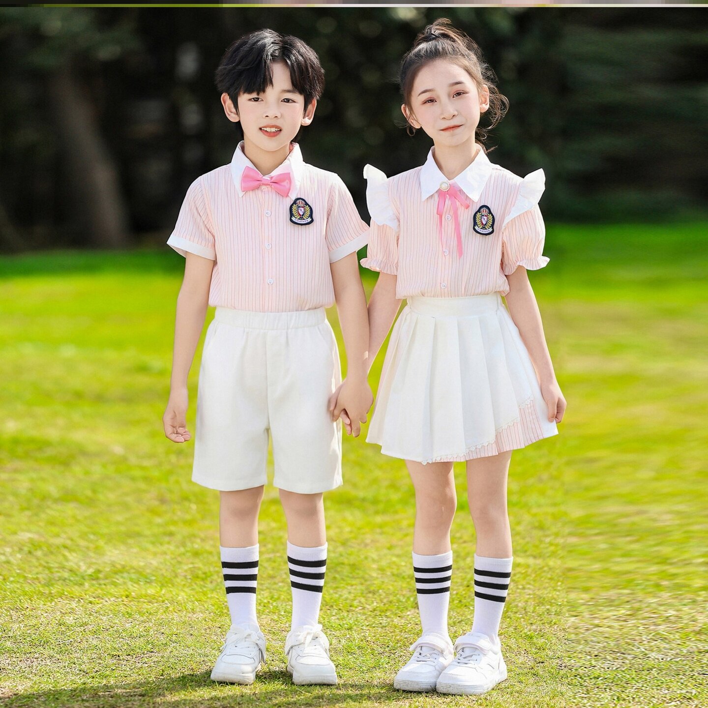 小学生班服半身裙典礼装六一幼儿园毕业班白衬衫中大童开幕式朗诵