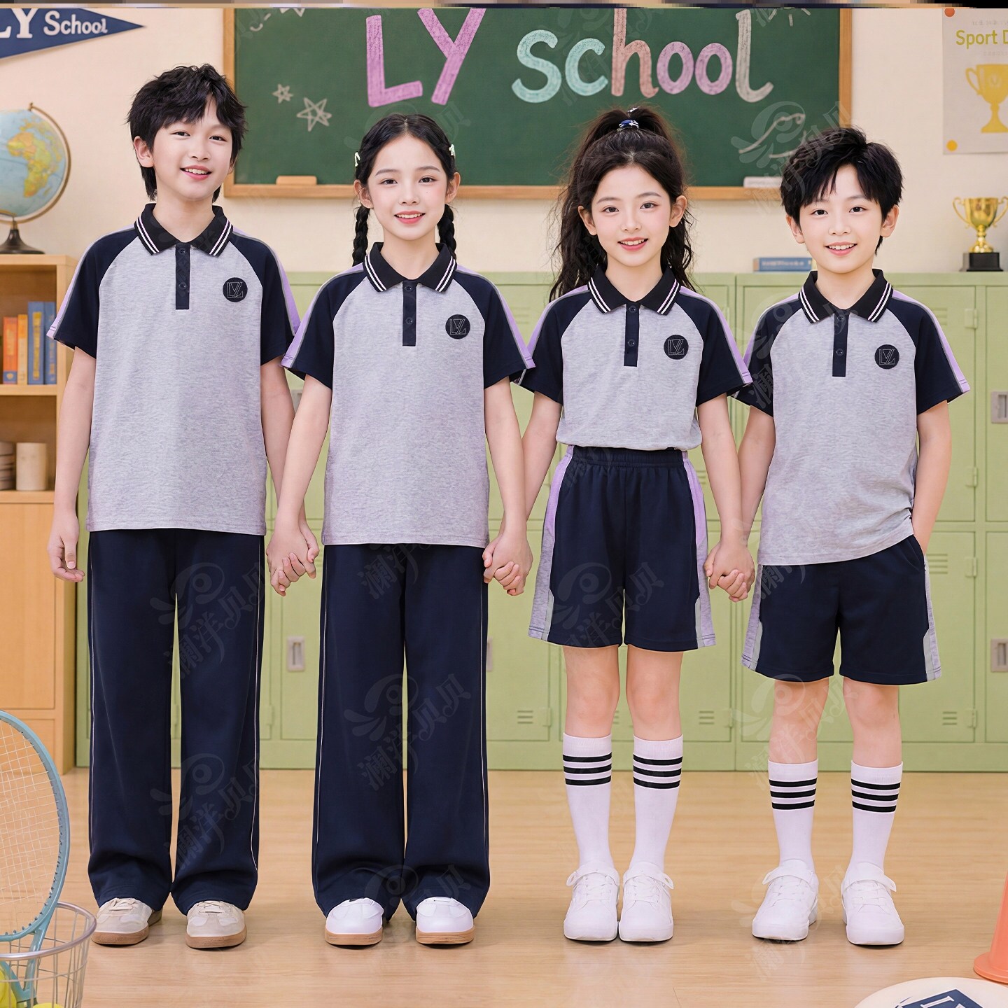 辽宁沈阳市大东区小学生校服初高中生夏季统一班服儿童运动套装