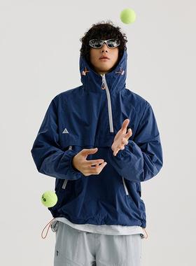 BuPaiDui 户外运动半开领夹克外套秋季新款logo反光轻薄男女同款