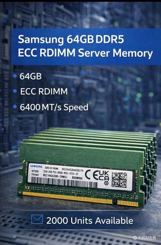 三星 sk 镁光 64G 128G2RX4 PC5-4800 5600 6400mhz服务器内存