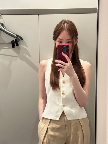 知识分子风针织马甲背心