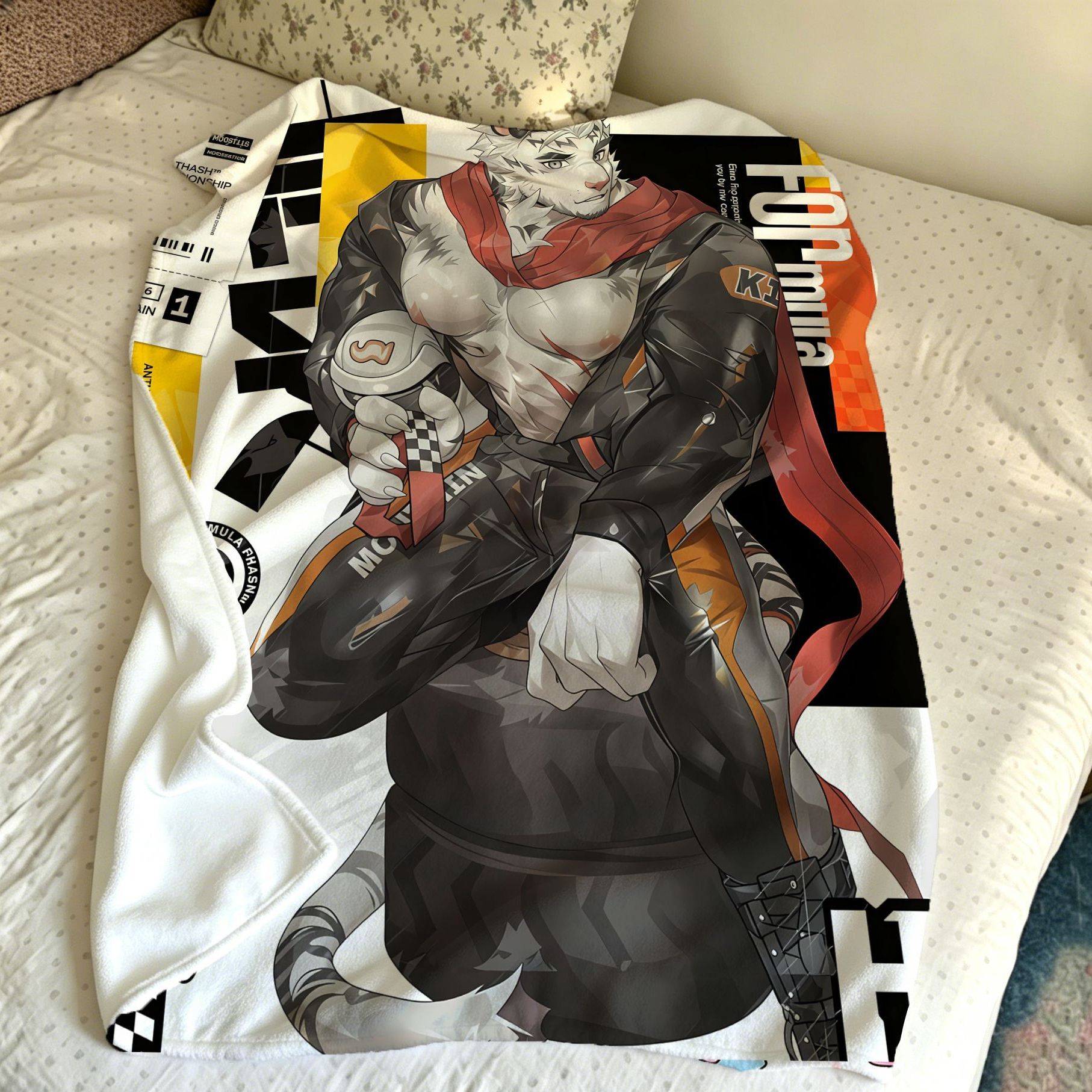 明日方舟山吽赛车FURRY兽人周边毛毯宿舍卧室空调毯办公披肩毯子